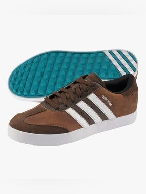 Adidas Adicross V Golf Shoes Brown White EQT Green Men’s Size 11 Spikeless